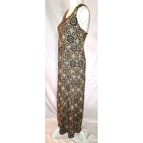 J Jill Floral Stretchy Super Soft Knit Halter Maxi Dress - Size XS - Picture 4 of 9